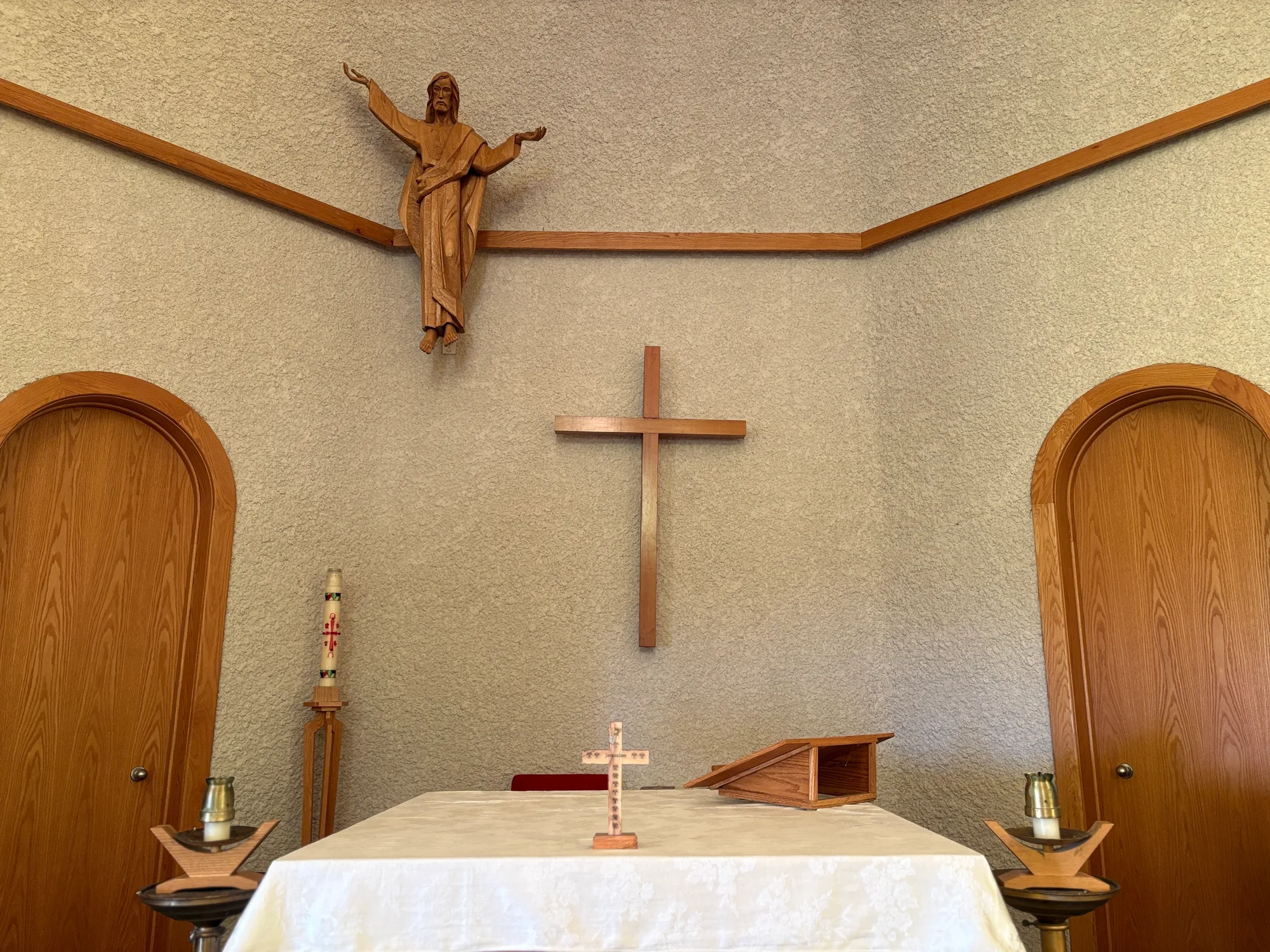 The altar and crucifix